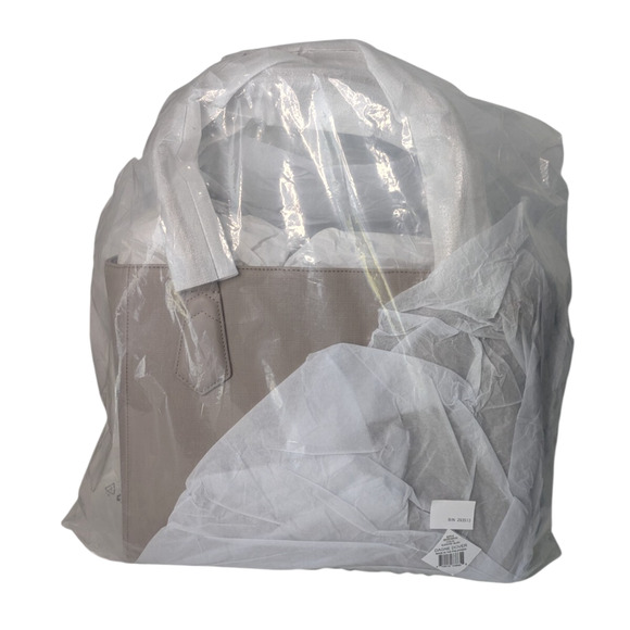 Dagne Dover Signature Classic Coated Canvas Tote New Bleecker Blush $265 Taupe - Picture 3 of 12